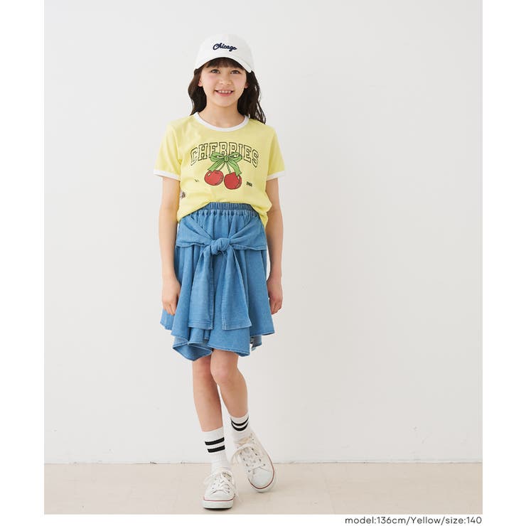 キャッチーで可愛いさくらんぼリンガーTシャツ | coca | 詳細画像15 