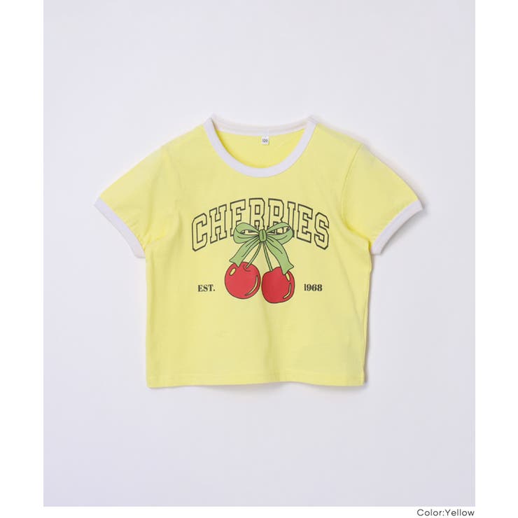 キャッチーで可愛いさくらんぼリンガーTシャツ | coca | 詳細画像20 