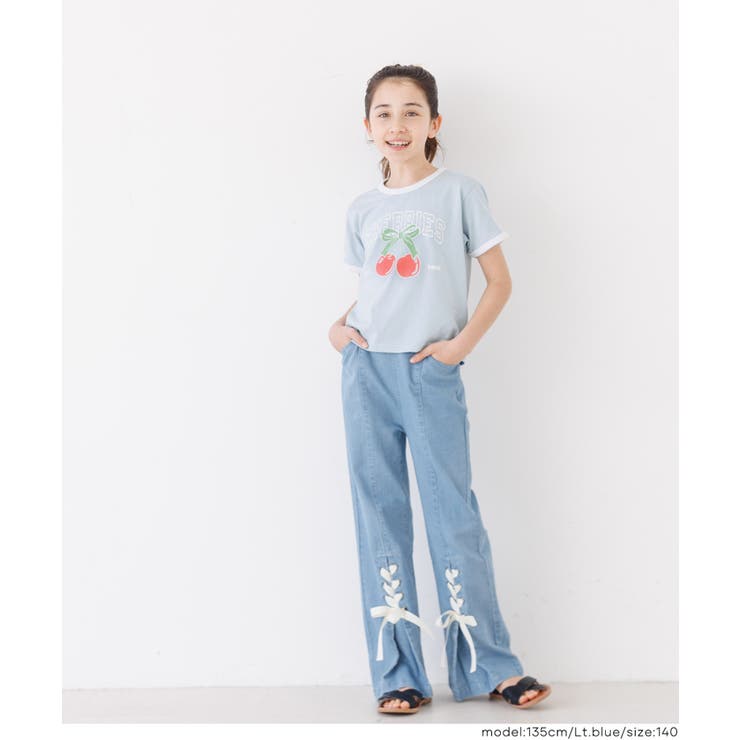 キャッチーで可愛いさくらんぼリンガーTシャツ | coca | 詳細画像8 