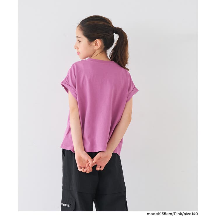 親子お揃いロールアップロゴTシャツ | coca | 詳細画像15 