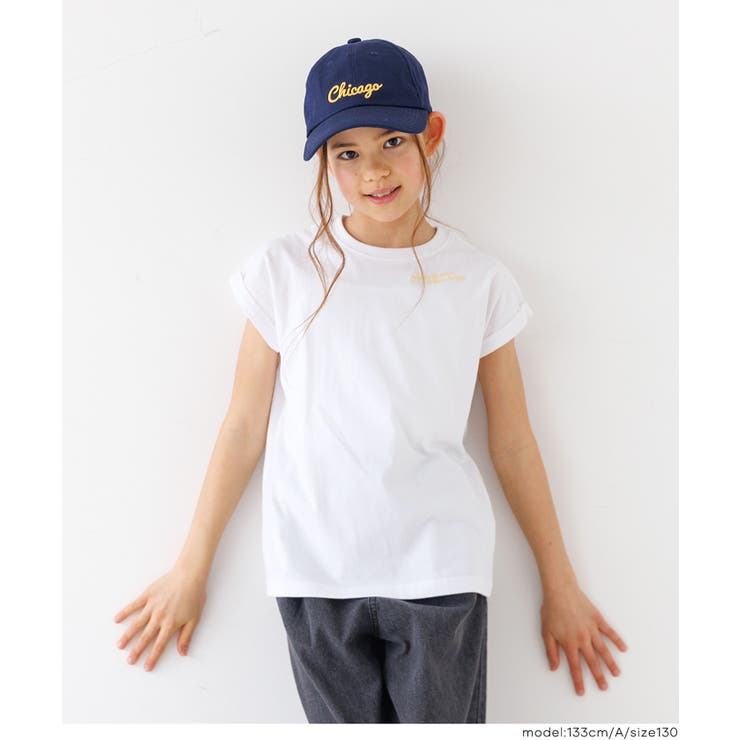 親子お揃いフレンチスリーブ刺繍Tシャツ キッズ | coca | 詳細画像12 