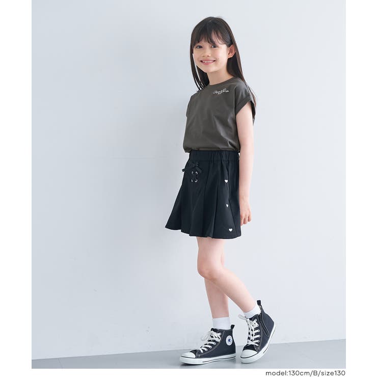 親子お揃いフレンチスリーブ刺繍Tシャツ キッズ | coca | 詳細画像14 