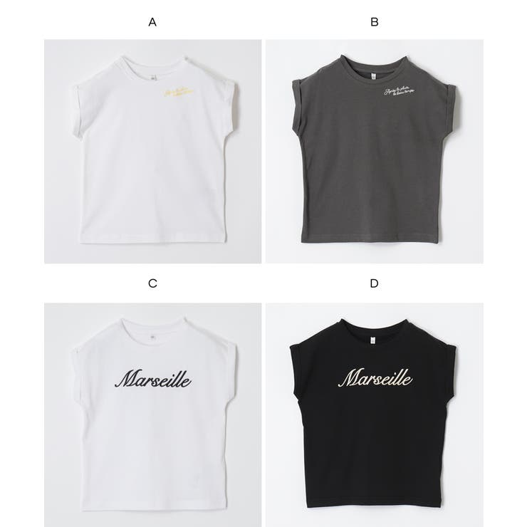 親子お揃いフレンチスリーブ刺繍Tシャツ キッズ | coca | 詳細画像19 