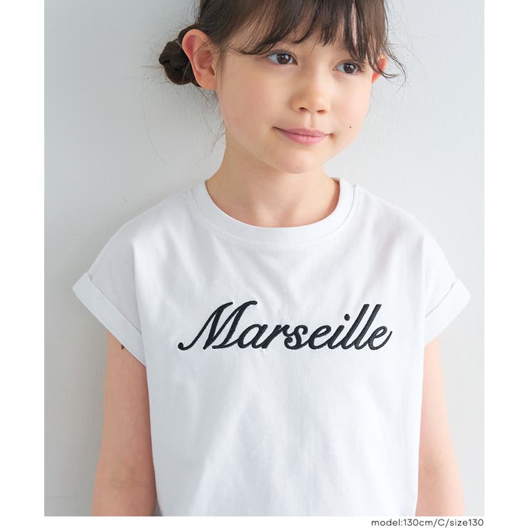 親子お揃いフレンチスリーブ刺繍Tシャツ キッズ | coca | 詳細画像5 