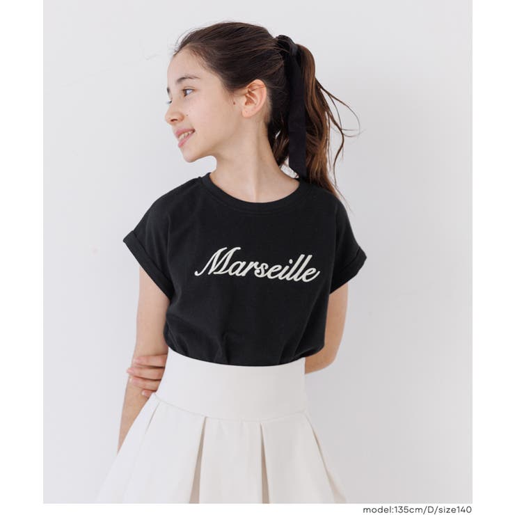 親子お揃いフレンチスリーブ刺繍Tシャツ キッズ | coca | 詳細画像7 