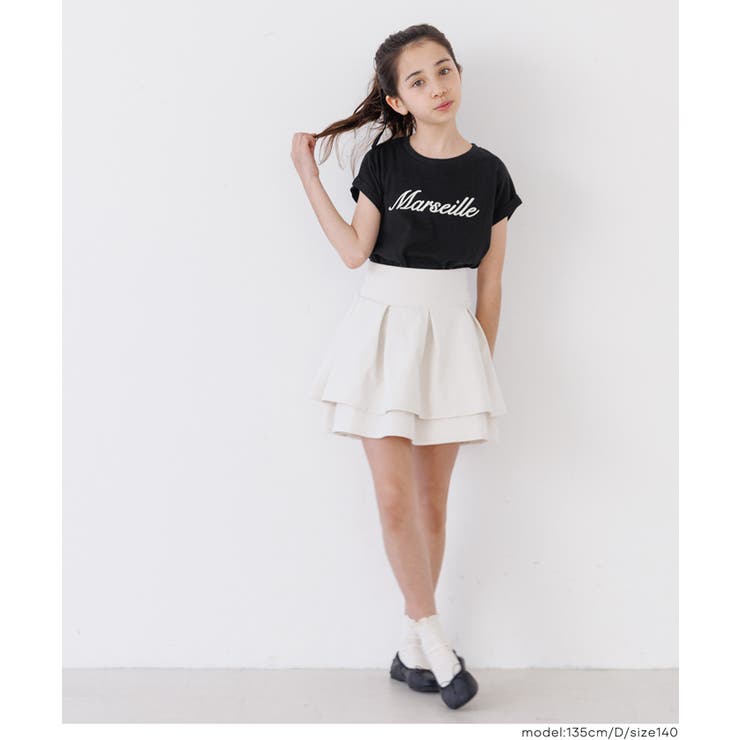 親子お揃いフレンチスリーブ刺繍Tシャツ キッズ | coca | 詳細画像8 