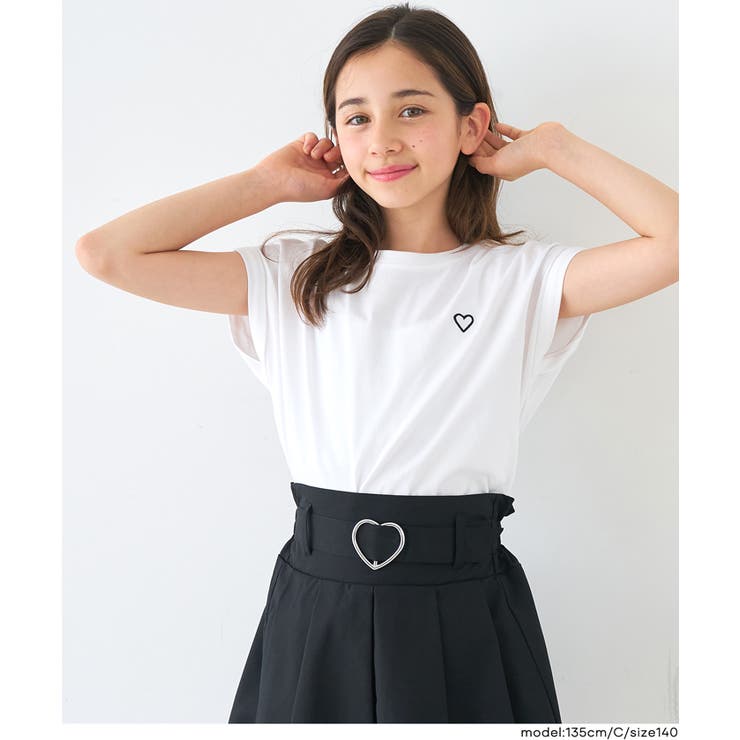 キッズ 親子お揃いフレンチスリーブ刺繍Tシャツ | coca | 詳細画像13 