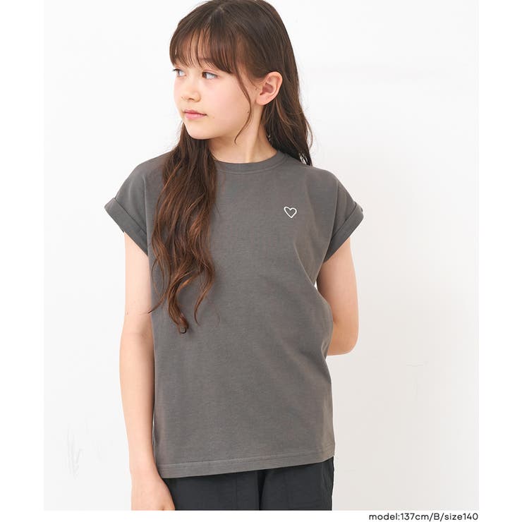 キッズ 親子お揃いフレンチスリーブ刺繍Tシャツ | coca | 詳細画像9 