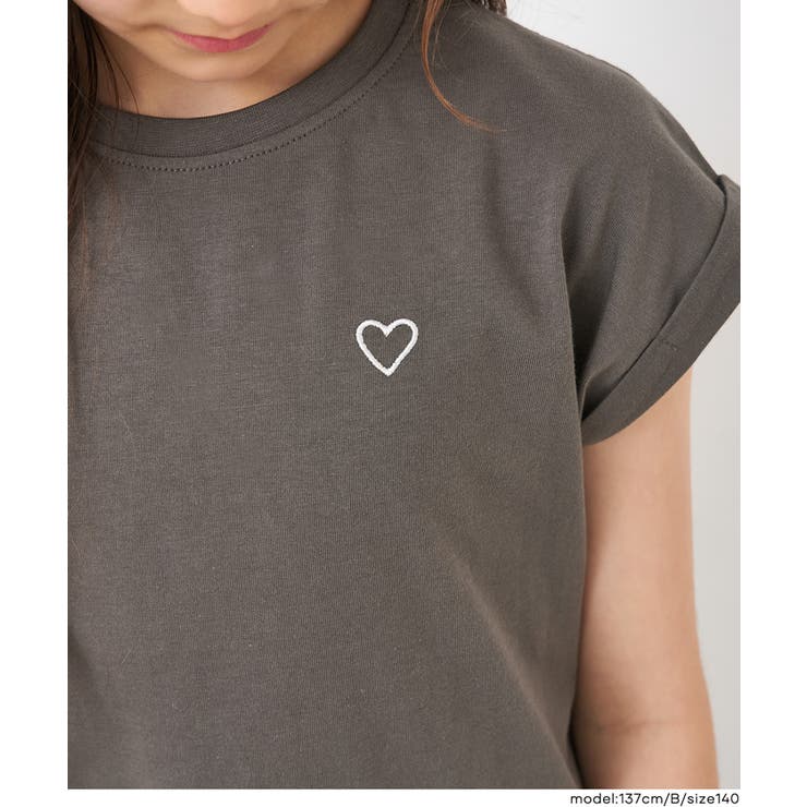 キッズ 親子お揃いフレンチスリーブ刺繍Tシャツ | coca | 詳細画像11 