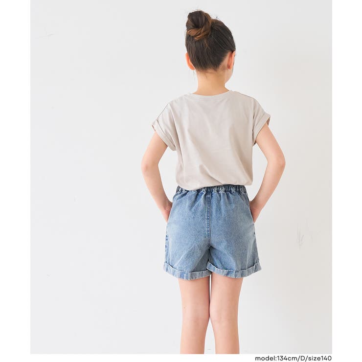 キッズ 親子お揃いフレンチスリーブ刺繍Tシャツ | coca | 詳細画像3 