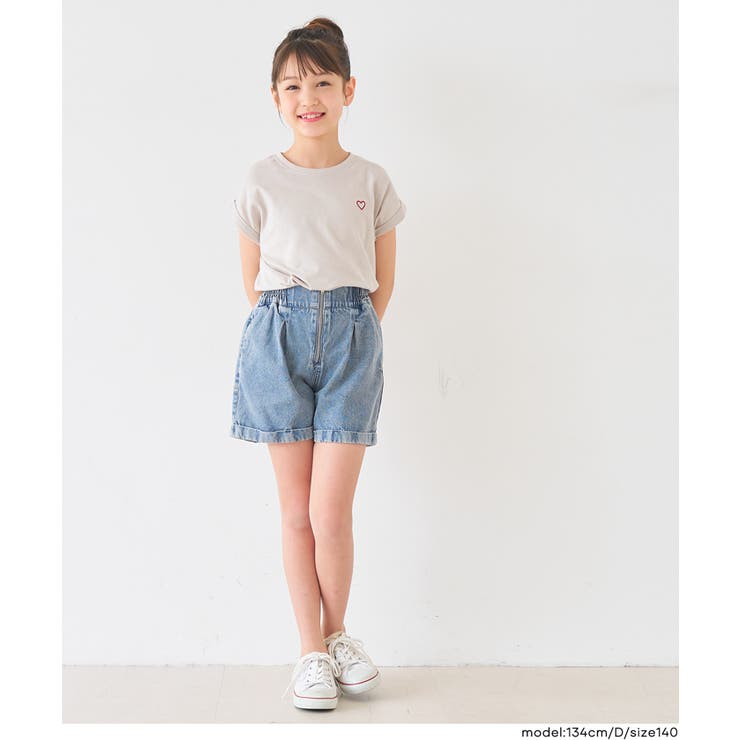 キッズ 親子お揃いフレンチスリーブ刺繍Tシャツ | coca | 詳細画像2 