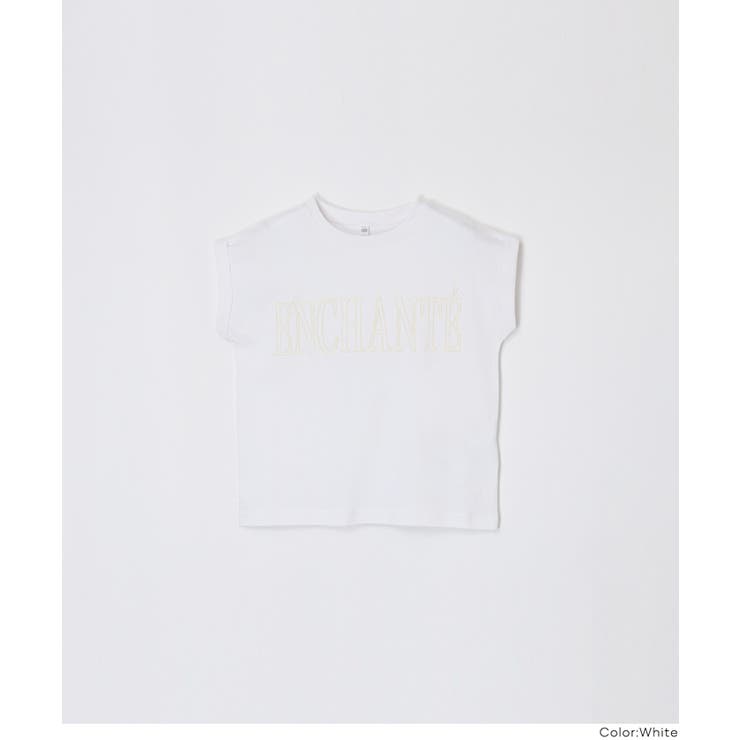 親子お揃いフレンチスリーブ刺繍Tシャツ | coca | 詳細画像2 