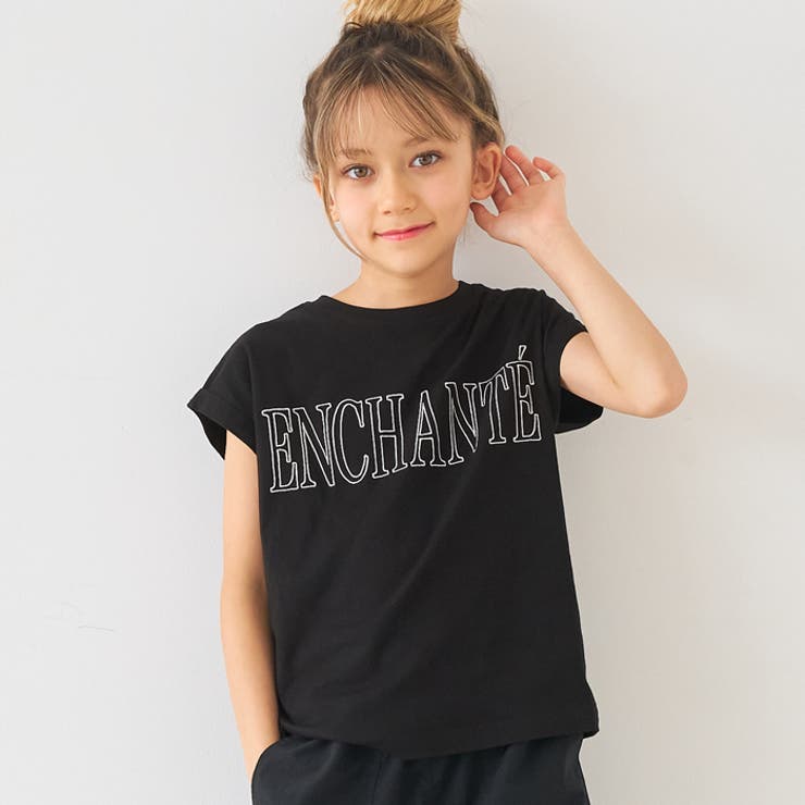 親子お揃いフレンチスリーブ刺繍Tシャツ | coca | 詳細画像1 
