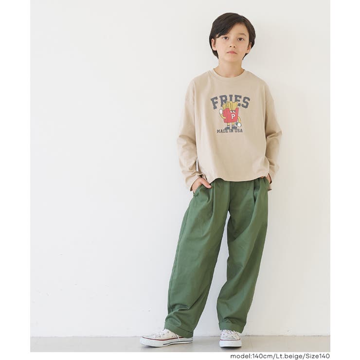 イラストプリント長袖Tシャツ | coca | 詳細画像4 