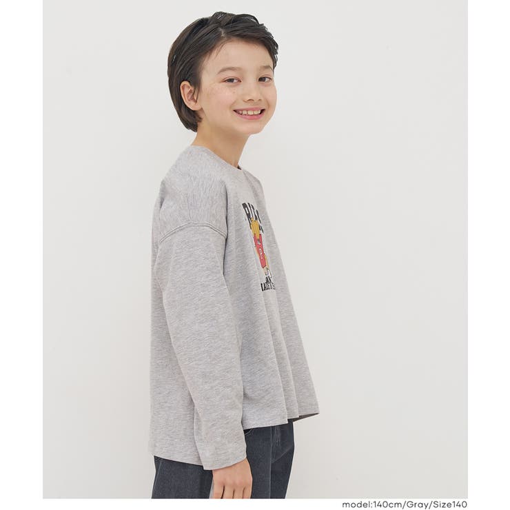 イラストプリント長袖Tシャツ | coca | 詳細画像9 