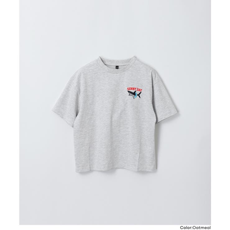 サメ刺繍オーバーサイズTシャツ | coca | 詳細画像3 