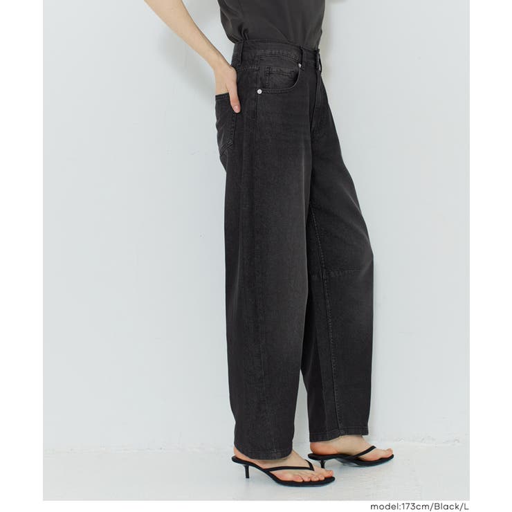 [Black] | 【SUMMER DENIM】サマーデニムカーブパンツ | coca