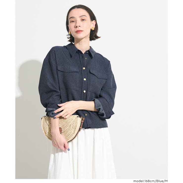 デニムライクシャツ レディース | coca | 詳細画像13 