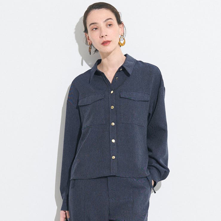 デニムライクシャツ レディース | coca | 詳細画像1 