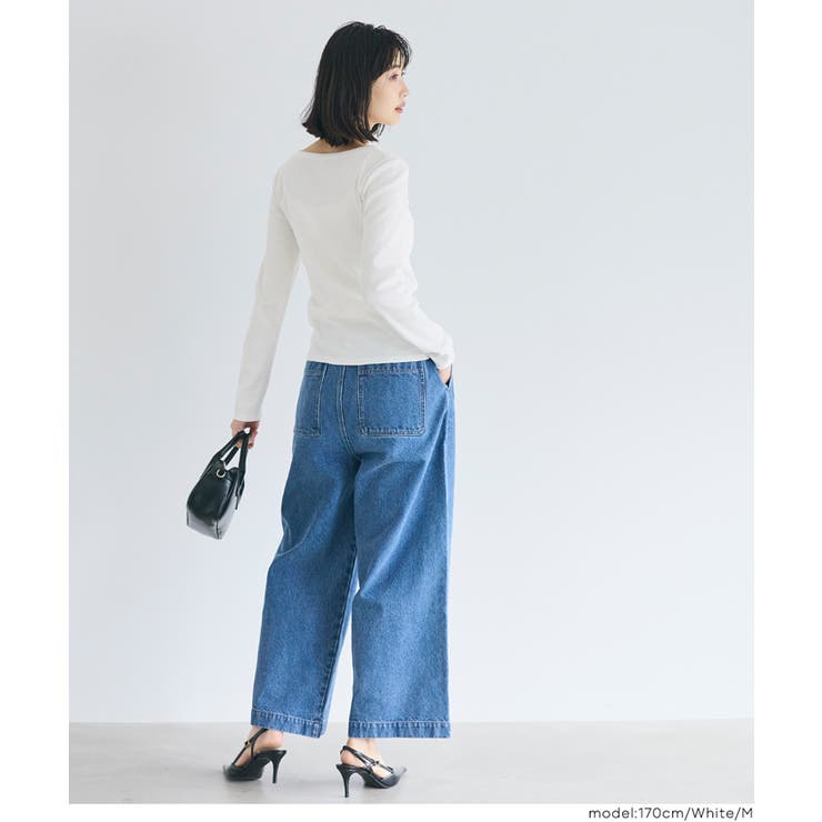 テレコリブUネックTシャツ | coca | 詳細画像10 