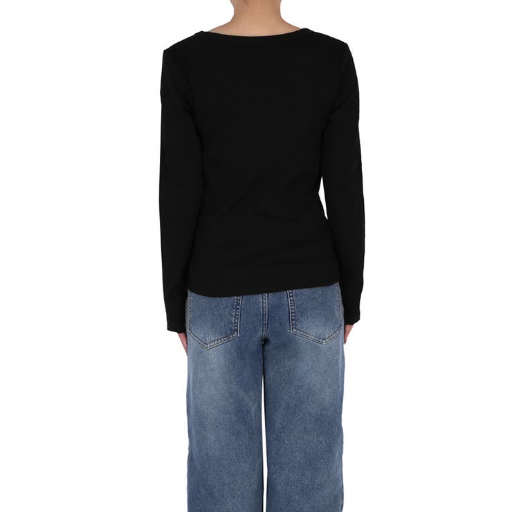 テレコリブUネックTシャツ | coca | 詳細画像8 