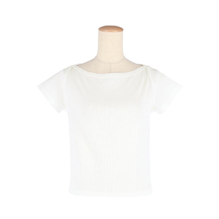 リブワイドネックTシャツ | coca | 詳細画像2 