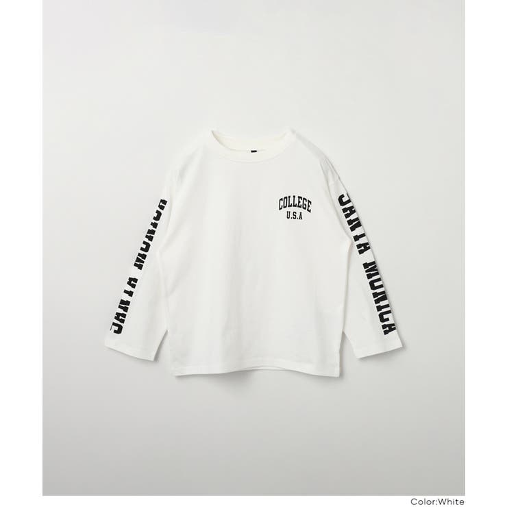 袖プリント長袖Tシャツ | coca | 詳細画像13 