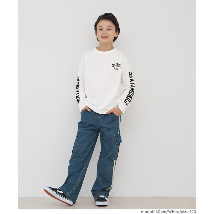 袖プリント長袖Tシャツ | coca | 詳細画像4 