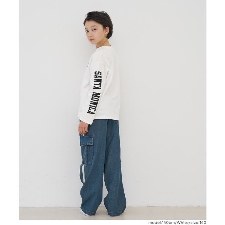 袖プリント長袖Tシャツ | coca | 詳細画像6 