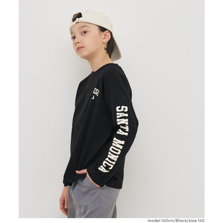 袖プリント長袖Tシャツ | coca | 詳細画像7 