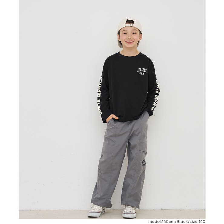 袖プリント長袖Tシャツ | coca | 詳細画像8 