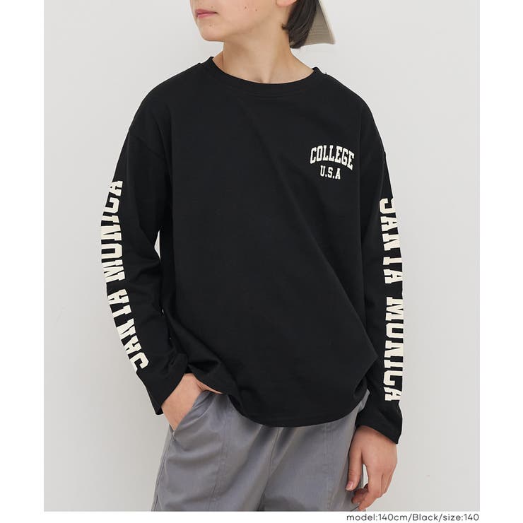 袖プリント長袖Tシャツ | coca | 詳細画像10 