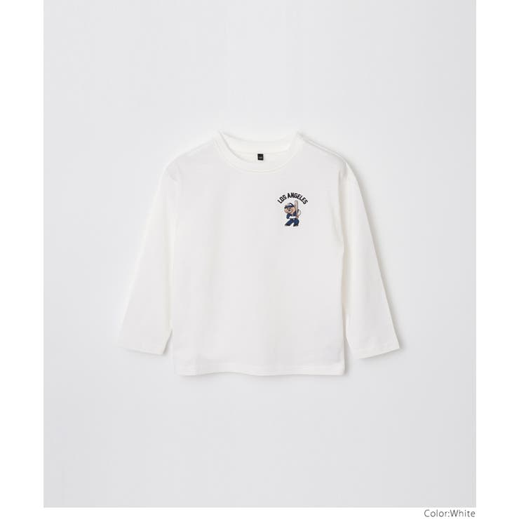 ワンポイント刺繍長袖Tシャツ キッズ | coca | 詳細画像13 