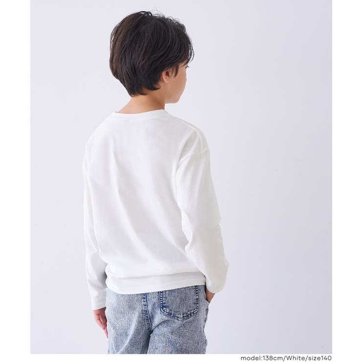 ワンポイント刺繍長袖Tシャツ キッズ | coca | 詳細画像3 