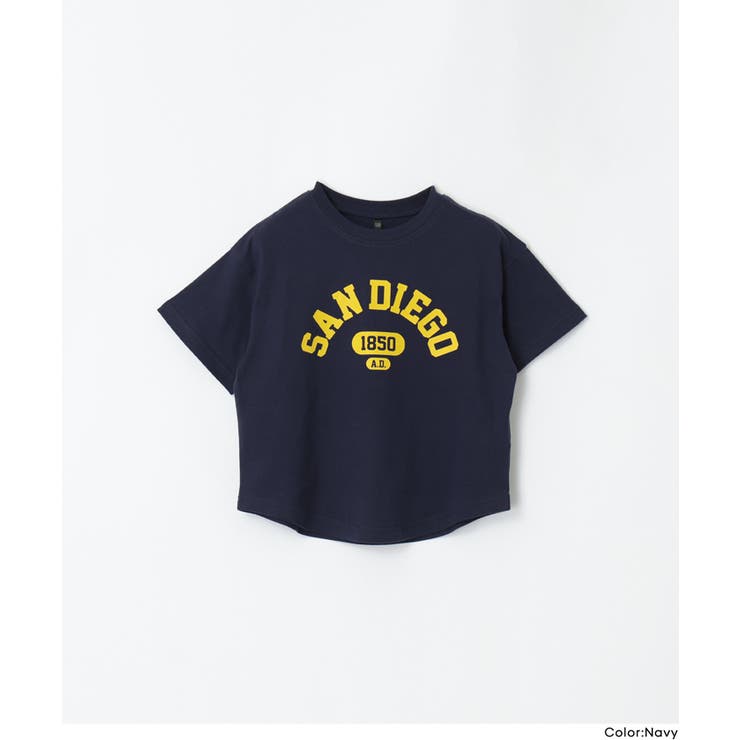 ラウンドテールカットプリント半袖Tシャツ | coca | 詳細画像15 