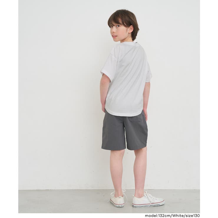 ラウンドテールカットプリント半袖Tシャツ | coca | 詳細画像4 