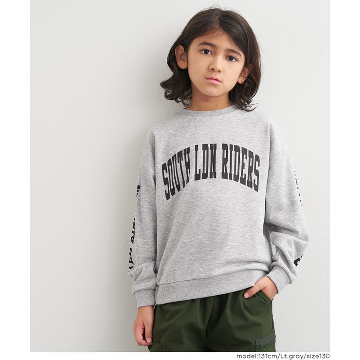 ［Lt.gray］ | ロゴプリントスウェットトップス | coca