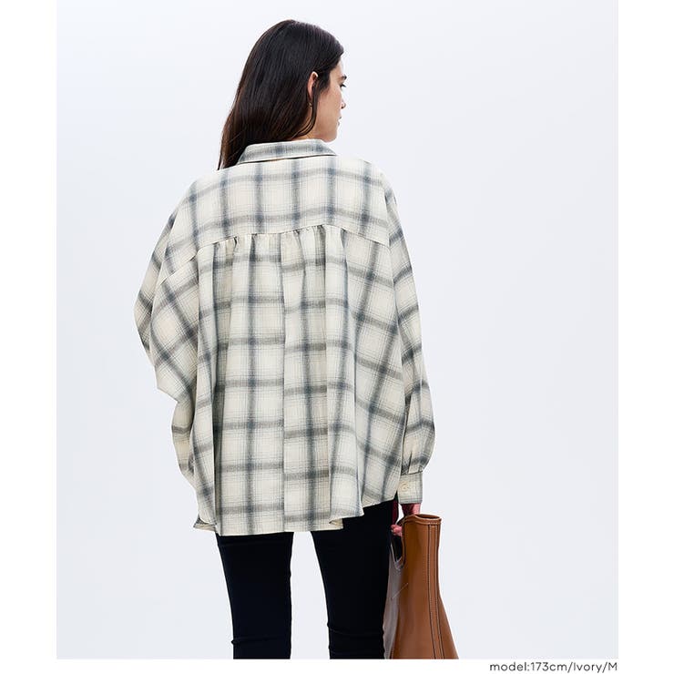 ドルマンスリーブチェックシャツ | coca | 詳細画像9 