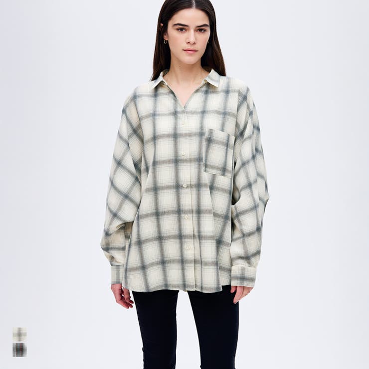 ドルマンスリーブチェックシャツ | coca | 詳細画像1 