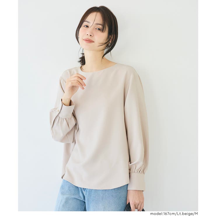 〈セットアップ対応〉バックゴールドジップノーカラーブラウス | coca | 詳細画像15 