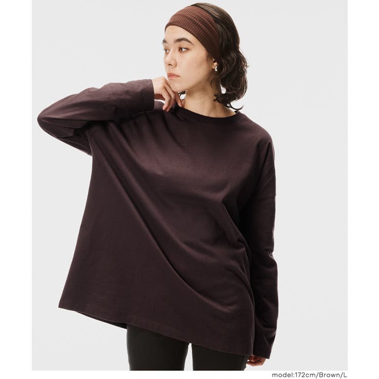 [Brown] | コットンロングTシャツ レディース | coca