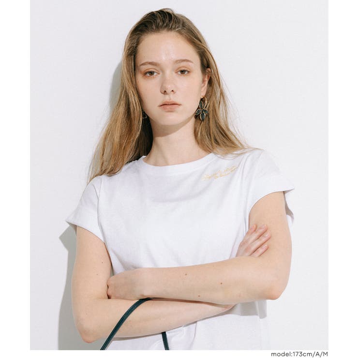 フレンチスリーブ刺繍Tシャツ | coca | 詳細画像20 