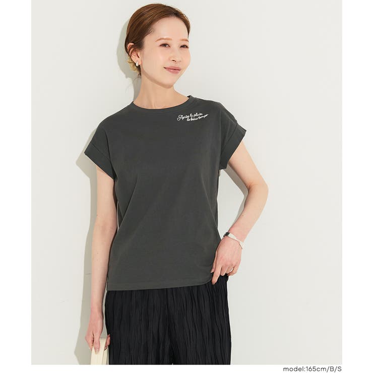 フレンチスリーブ刺繍Tシャツ | coca | 詳細画像8 