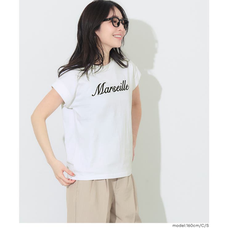 フレンチスリーブ刺繍Tシャツ | coca | 詳細画像10 