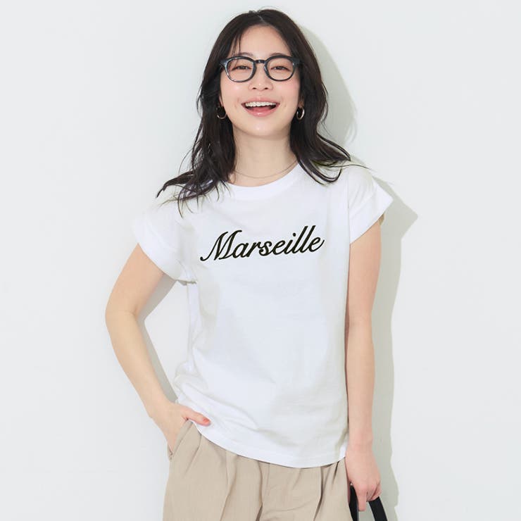 フレンチスリーブ刺繍Tシャツ | coca | 詳細画像1 