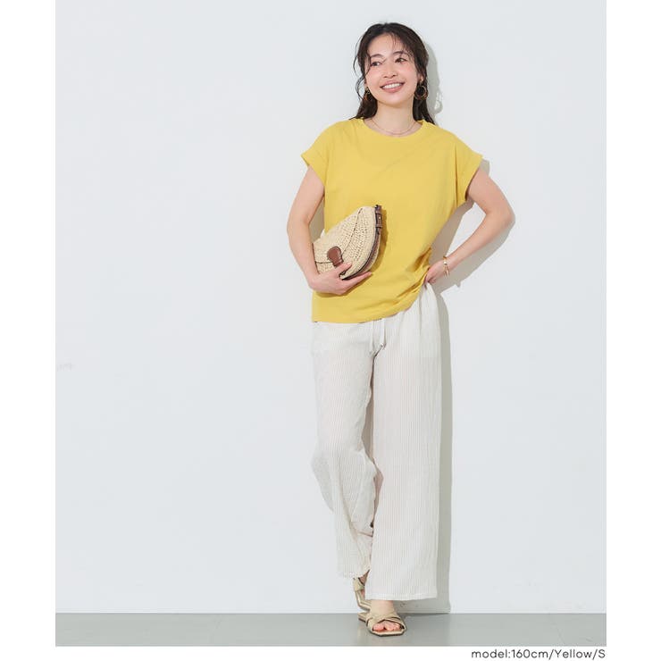［Yellow］ | 〈４サイズ展開〉フレンチスリーブTシャツ | coca