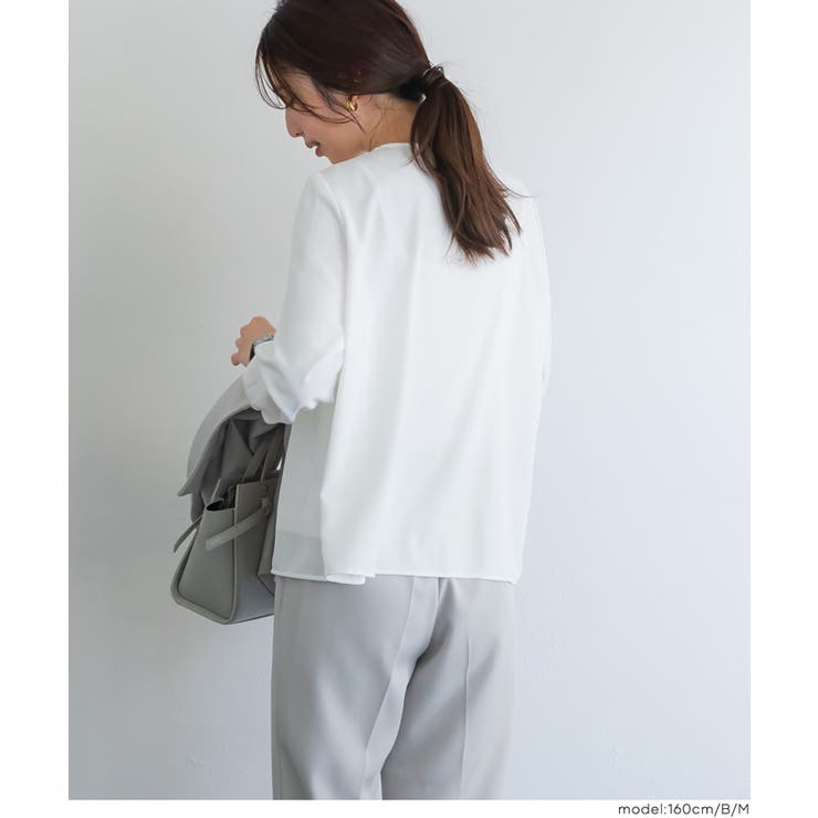 ノーカラーブラウス | coca | 詳細画像15 