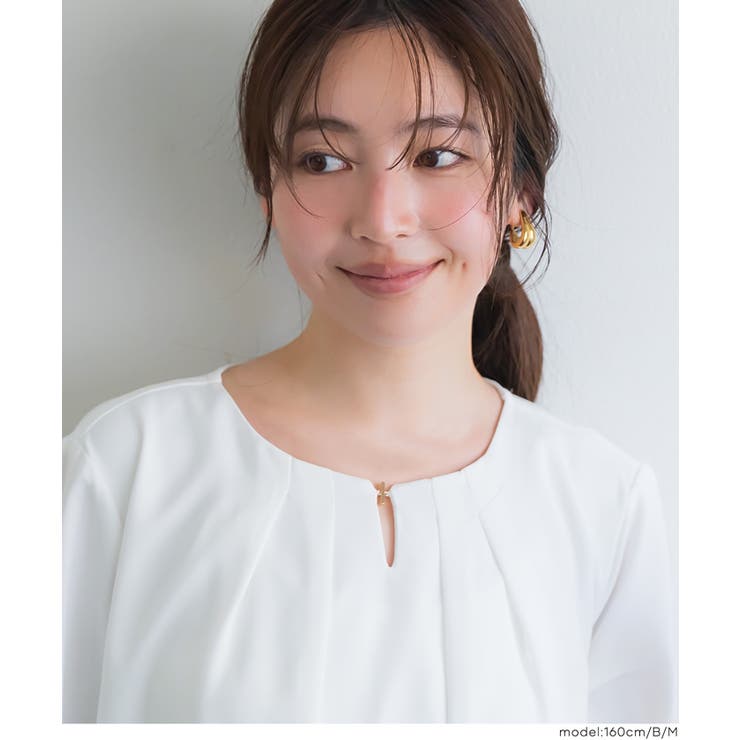 ノーカラーブラウス | coca | 詳細画像18 