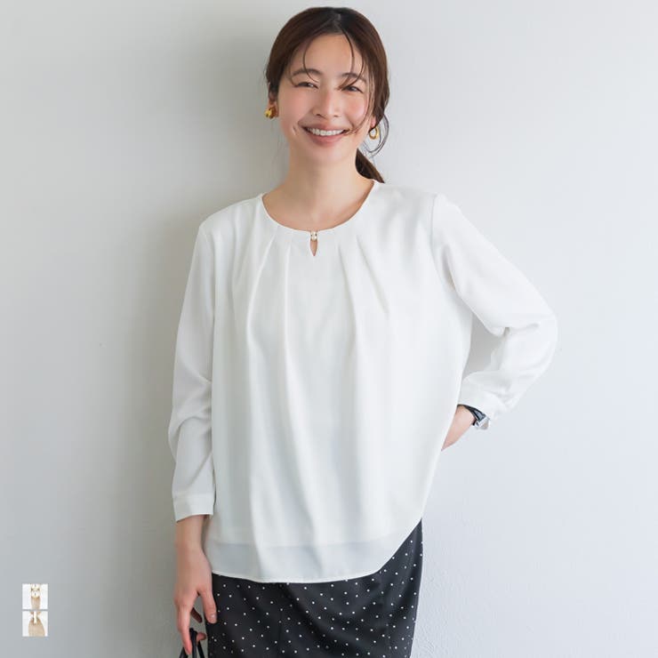 ノーカラーブラウス | coca | 詳細画像1 