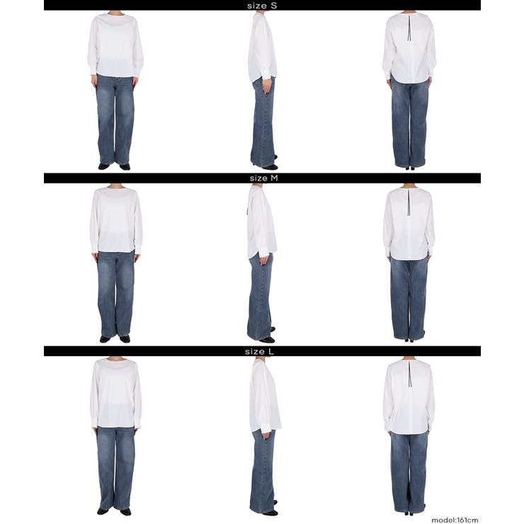 バックジップノーカラーブラウス | coca | 詳細画像19 